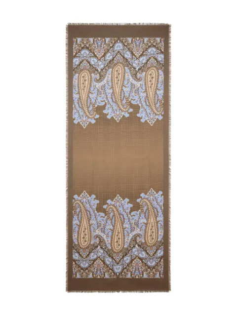 ETRO paisley check scarf