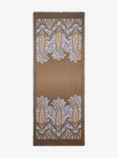 ETRO paisley check scarf