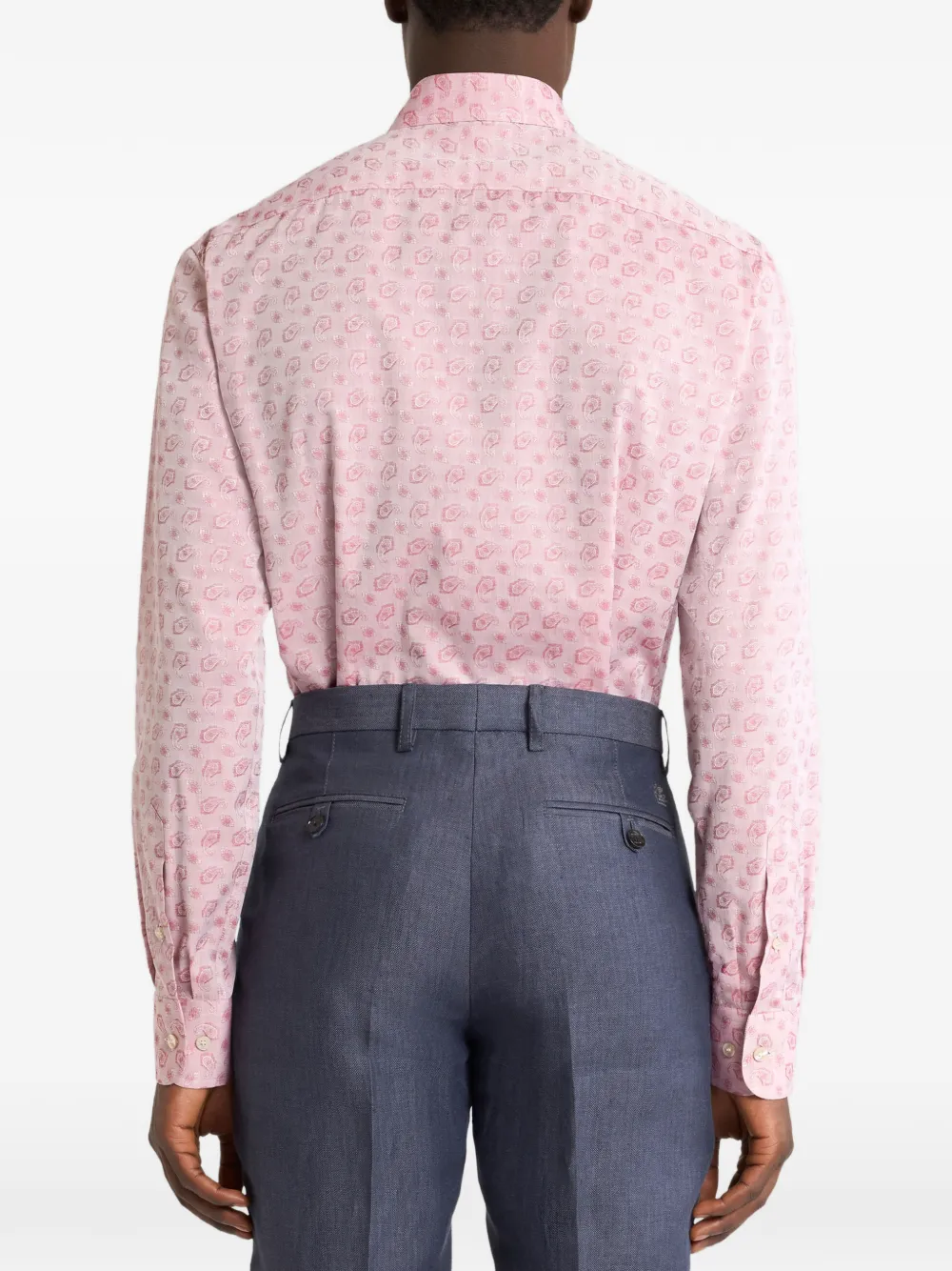 ETRO Fil Coupé overhemd met paisley-print Roze