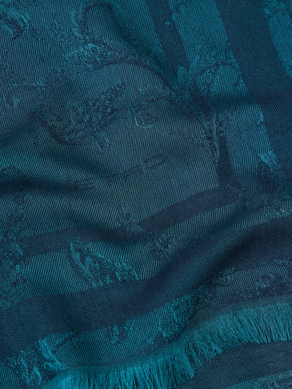 ETRO floral jacquard scarf - Blauw