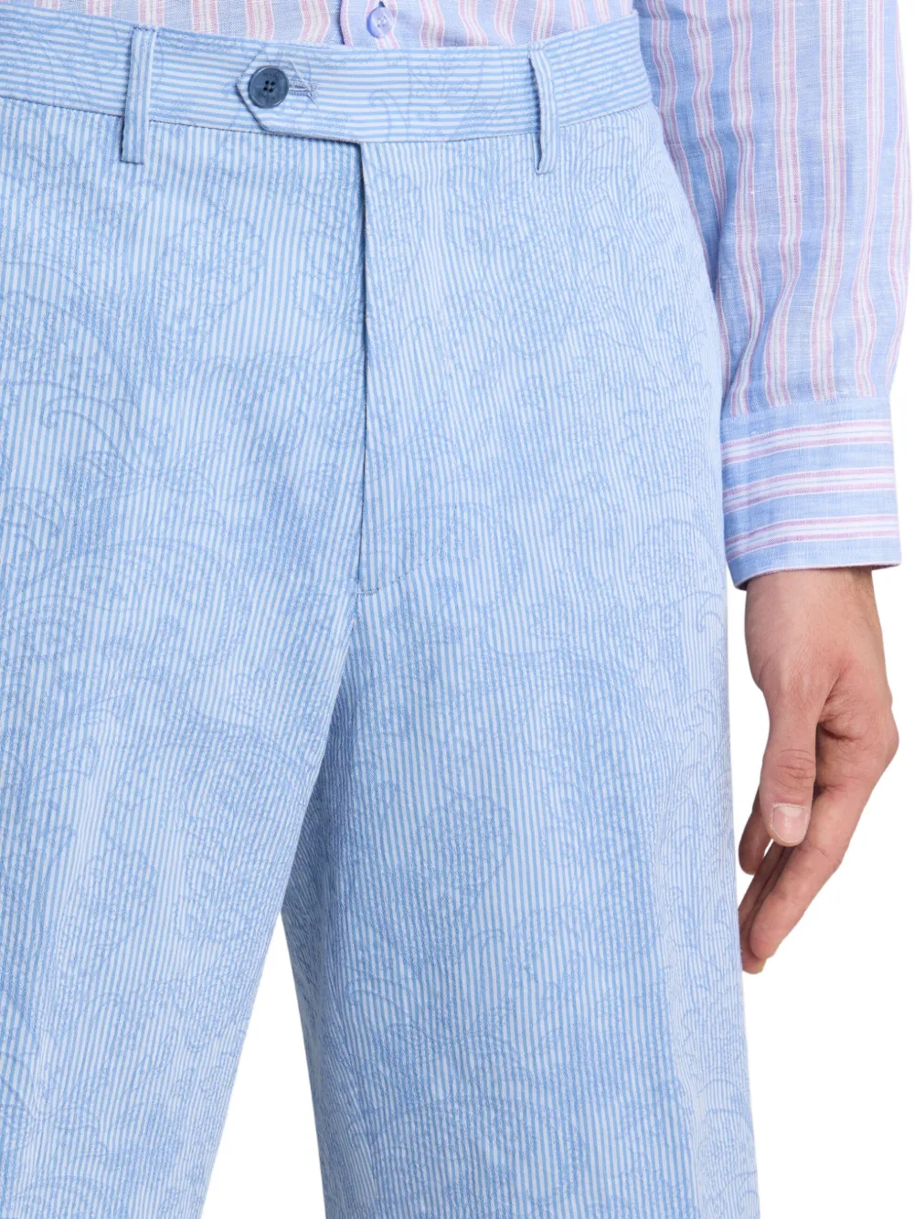 ETRO striped jacquard shorts Blauw