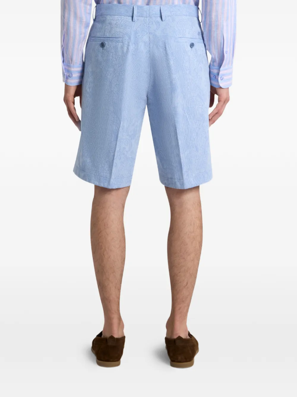 ETRO striped jacquard shorts Blauw