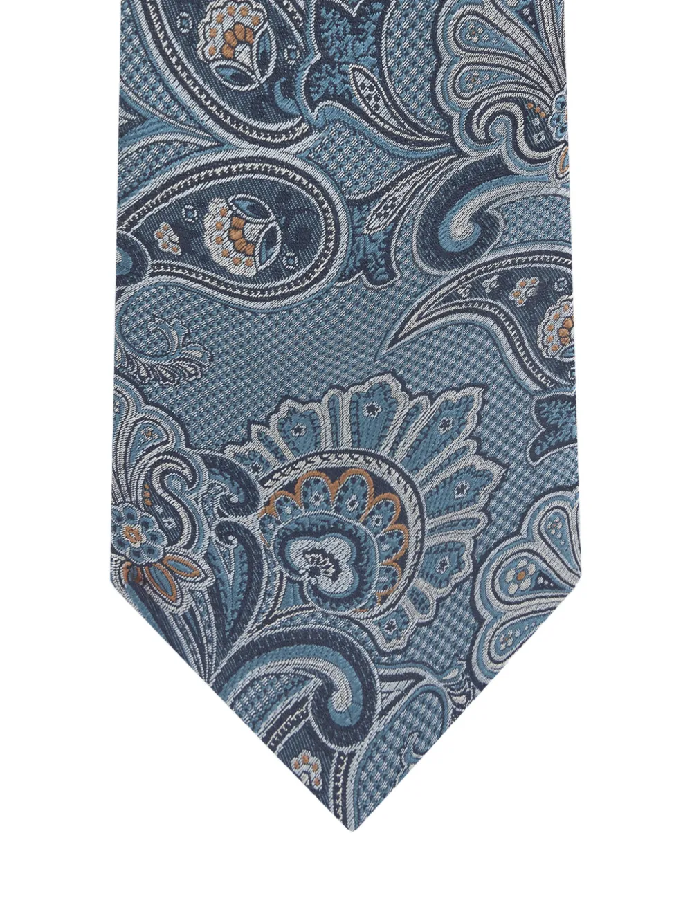 ETRO floral-print jacquard tie - Blauw