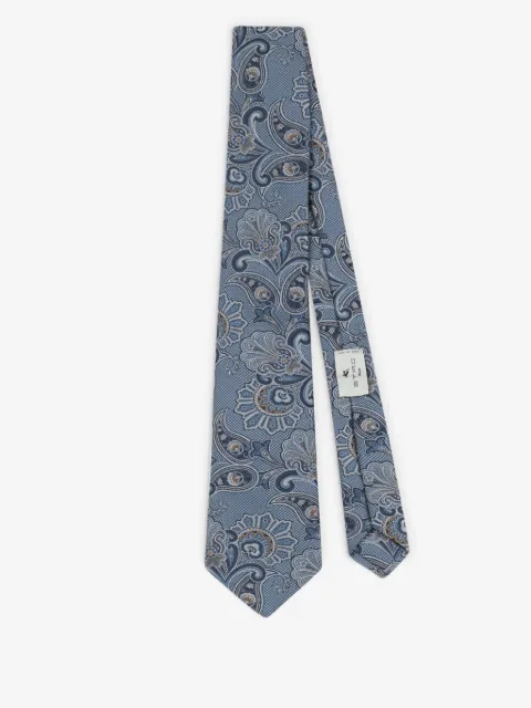 ETRO corbata con motivo floral en jacquard