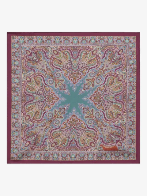 ETRO pañuelo de bolsillo de seda con estampado floral