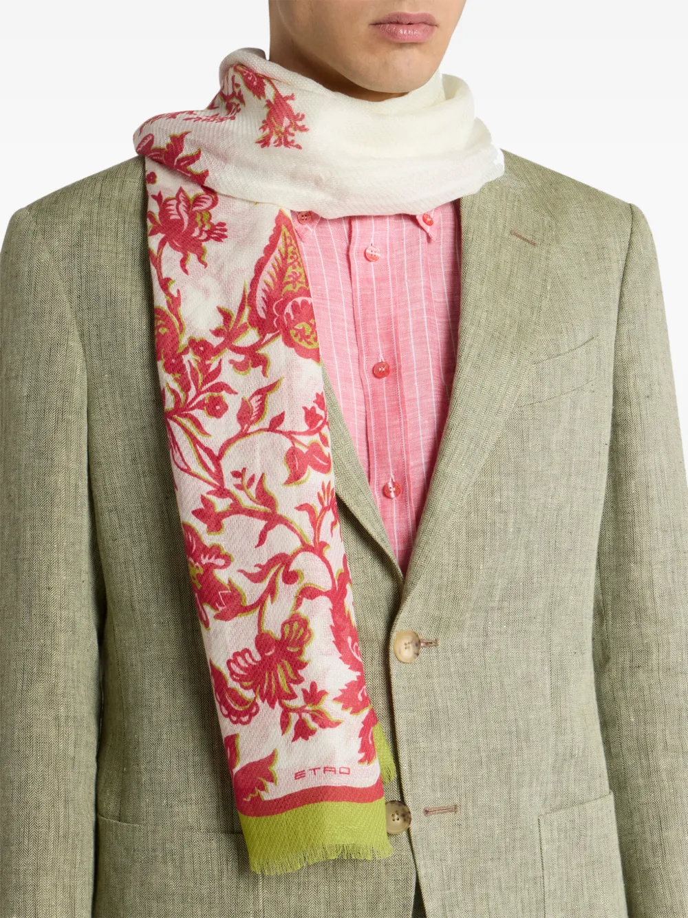 ETRO Sjaal met bloemenprint Beige