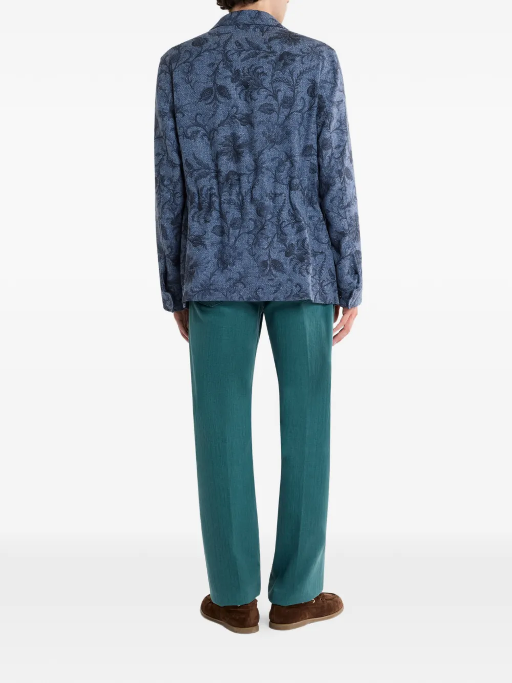 ETRO Jack met bloemenprint Blauw
