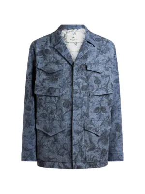 ETRO ペイズリー ジャケット | ブルー | FARFETCH JP