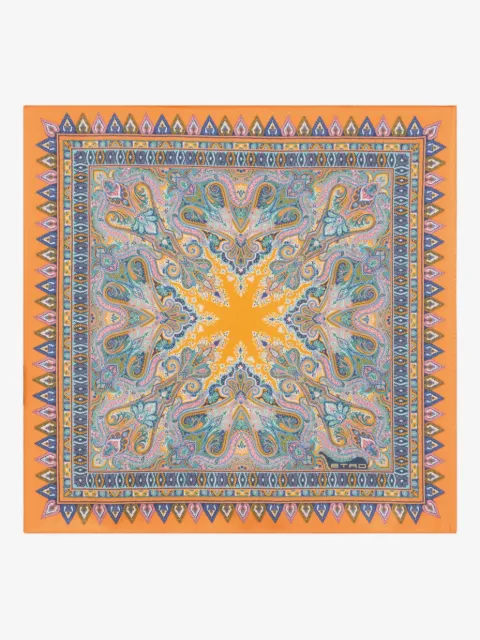 ETRO floral paisley silk pocket square