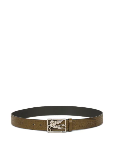 ETRO etched-embellishment Pegaso-buckle leather belt