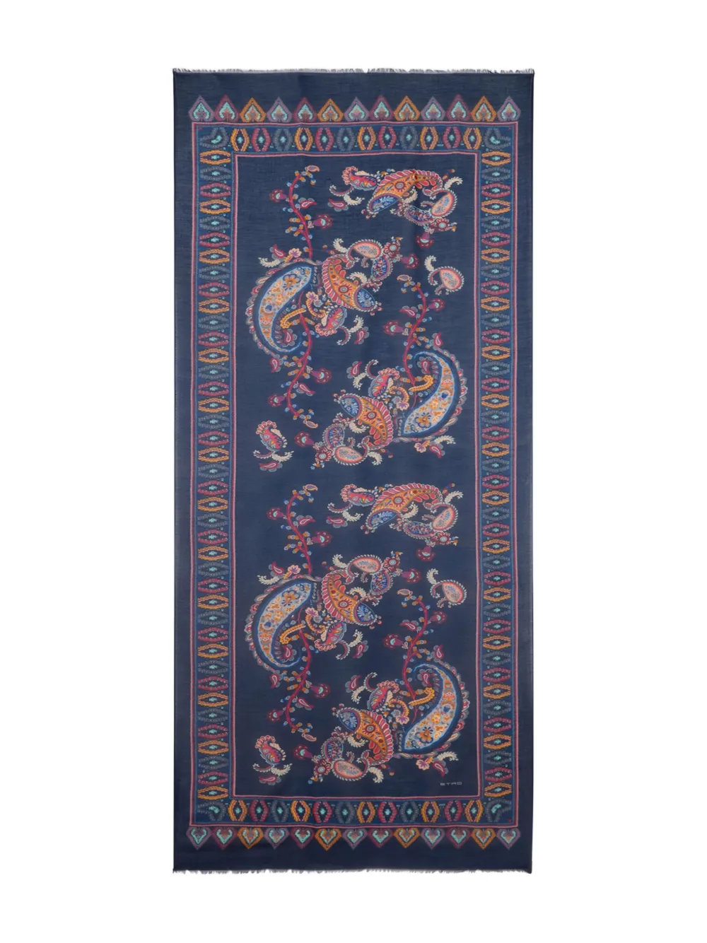 ETRO floral paisley scarf - Blu