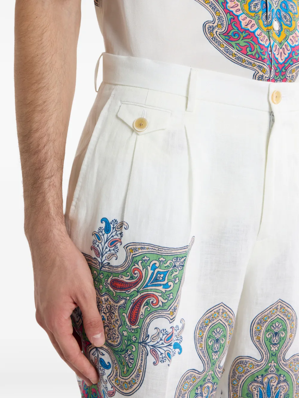 ETRO Shorts met paisley-print Wit