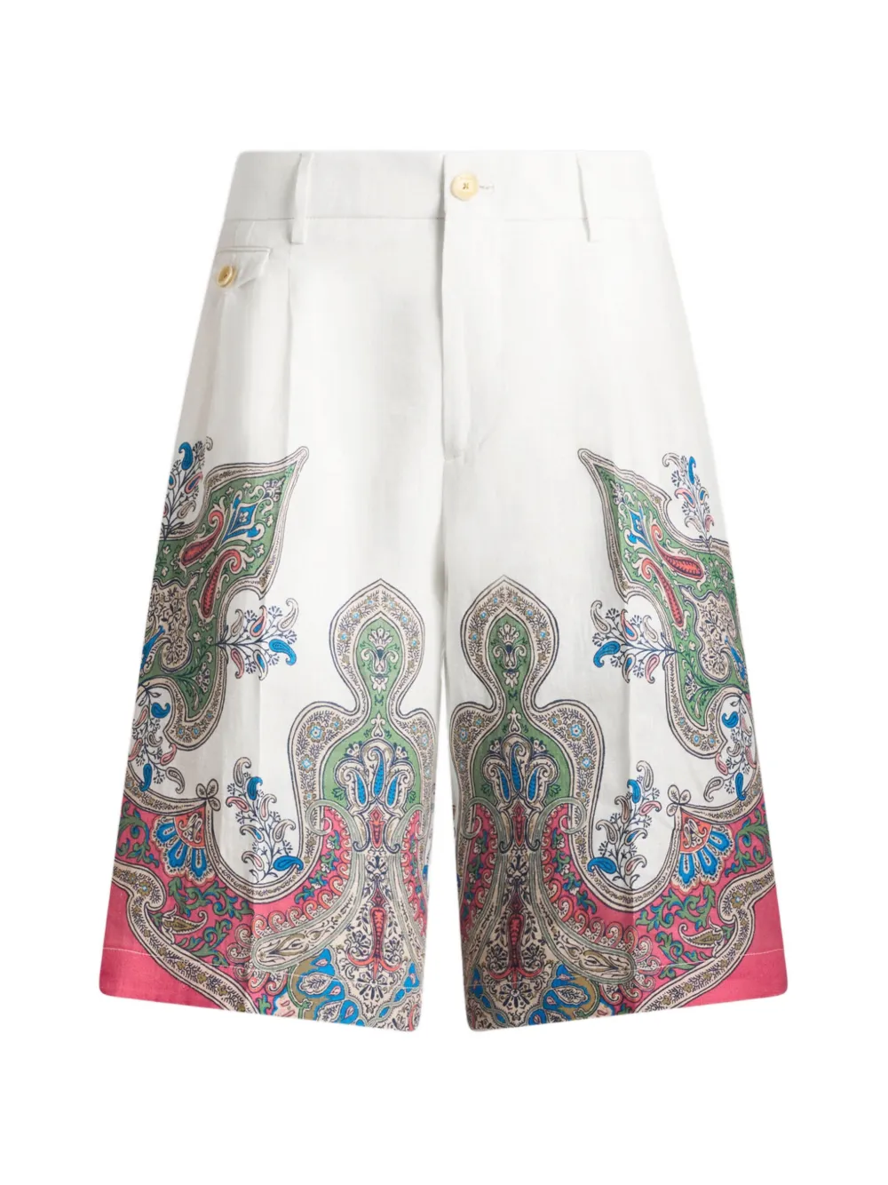 ETRO paisley-print shorts - Bianco
