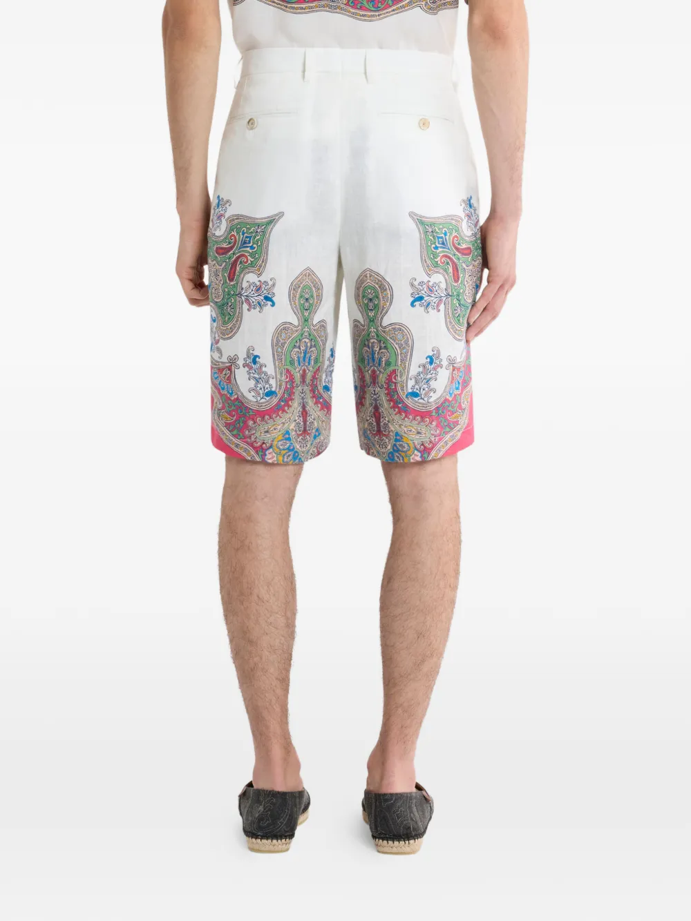 ETRO Shorts met paisley-print Wit