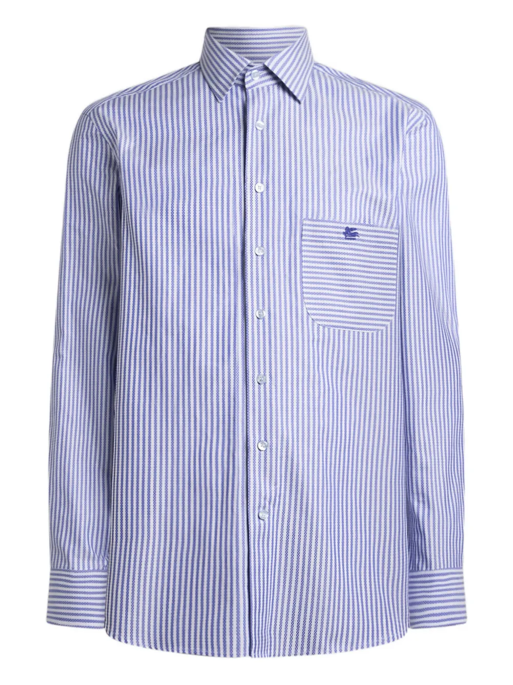 ETRO striped cotton shirt - Blu