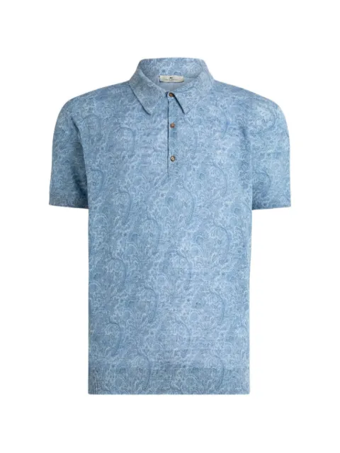 ETRO playera tipo polo con motivo floral
