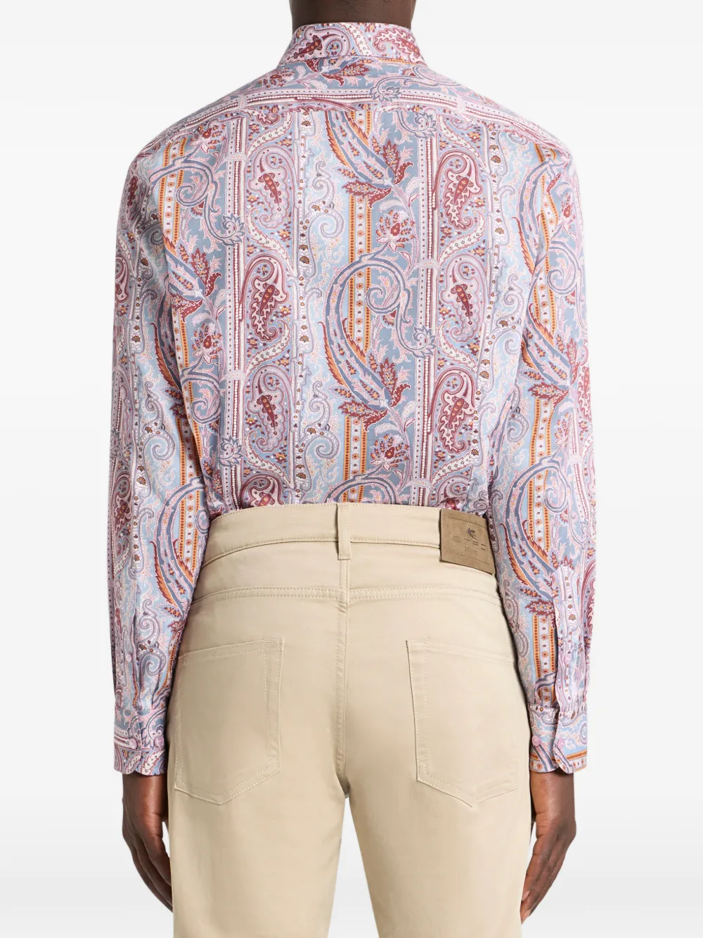 ETRO paisley satin shirt Roze