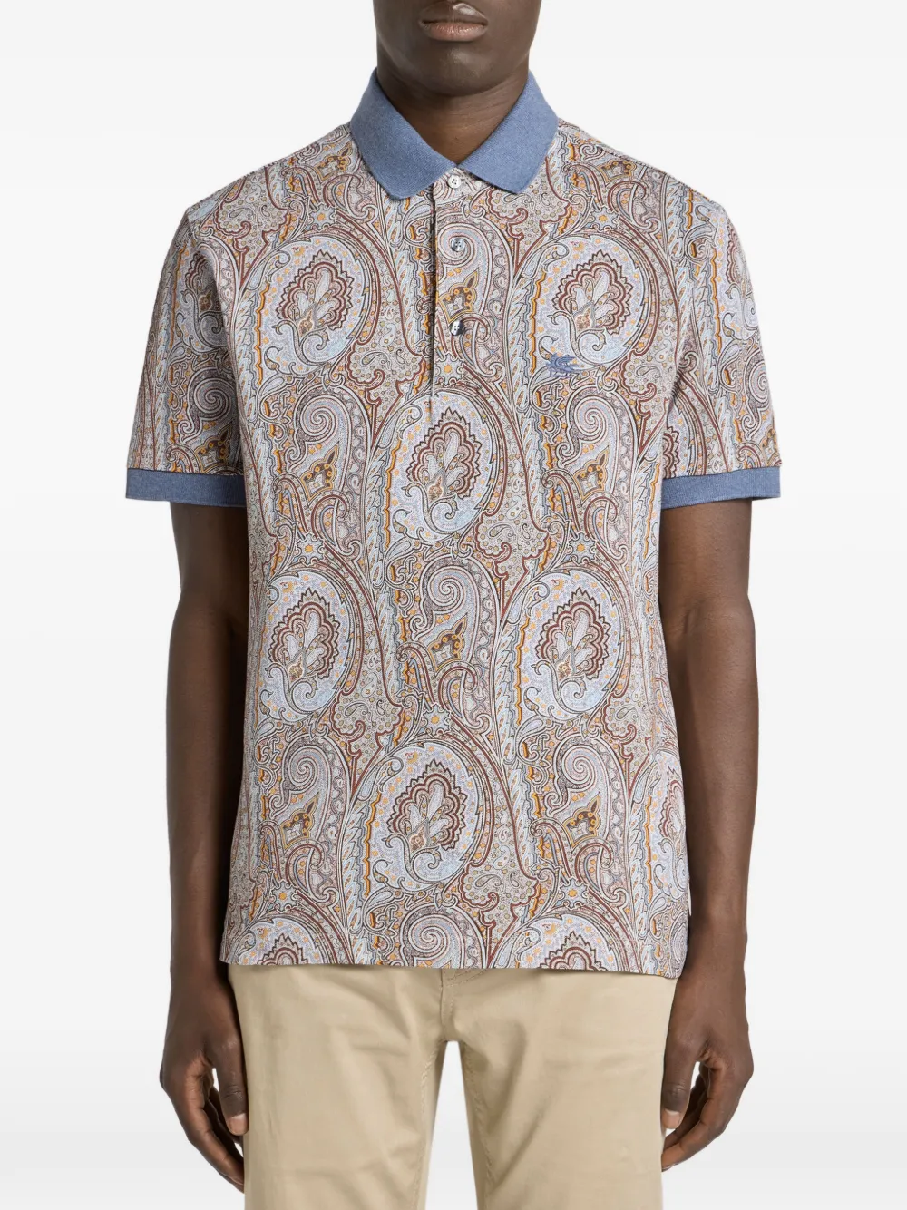 ETRO piqué polo shirt - Beige