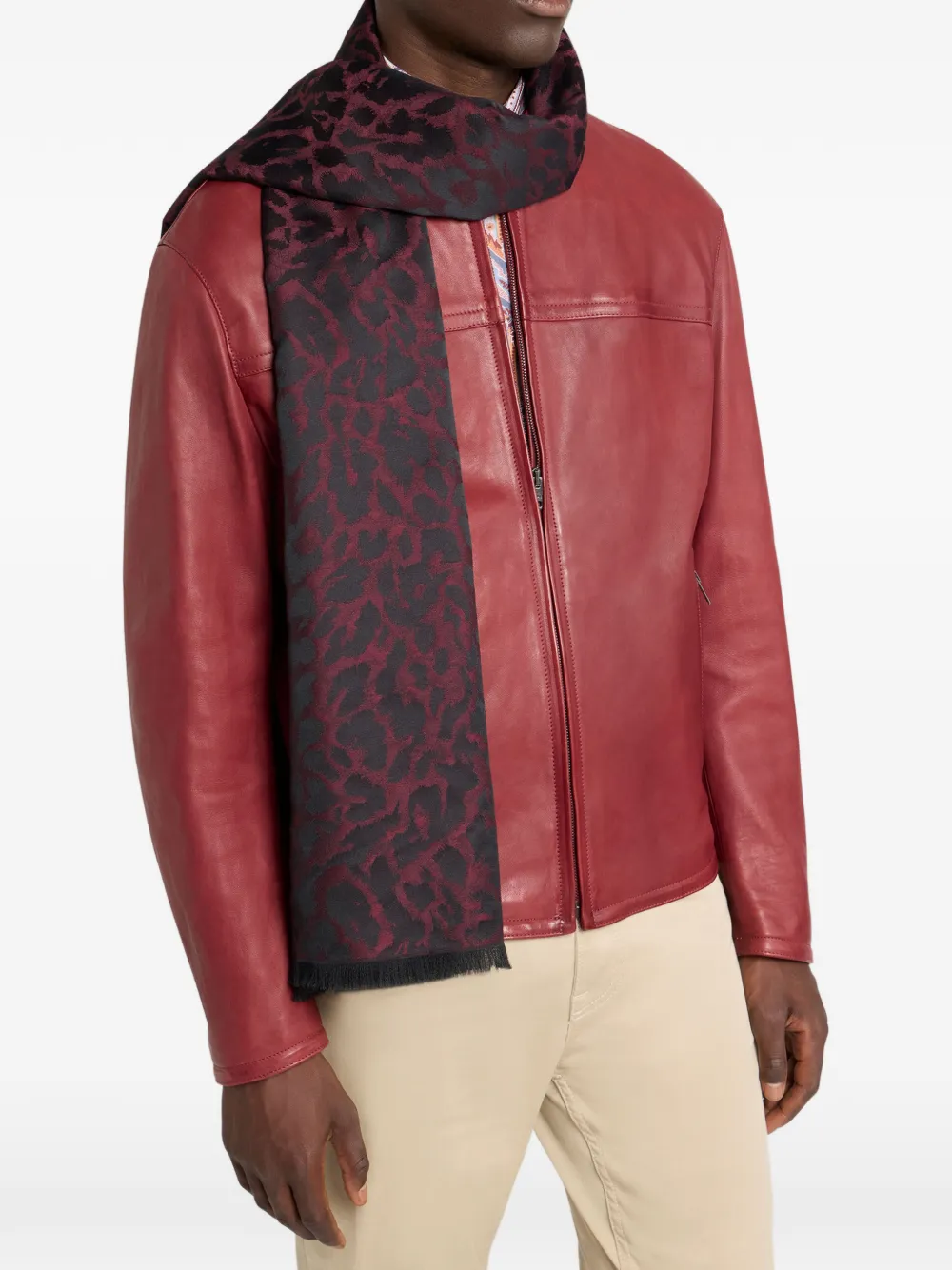 ETRO Sjaal met dierenpatroon Rood