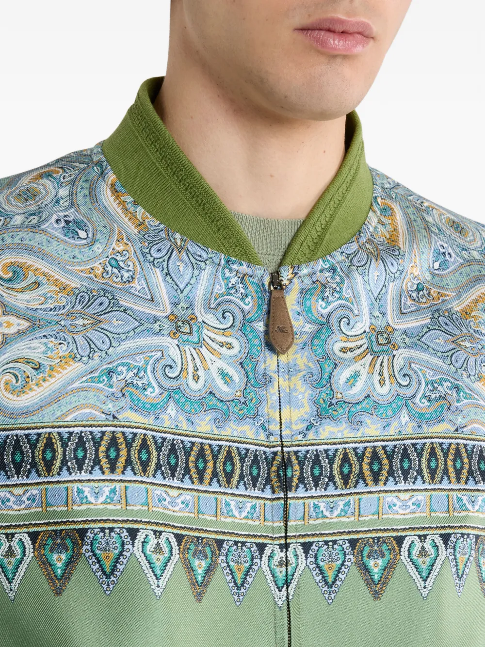 ETRO Zijden bomberjack met paisley-print Groen