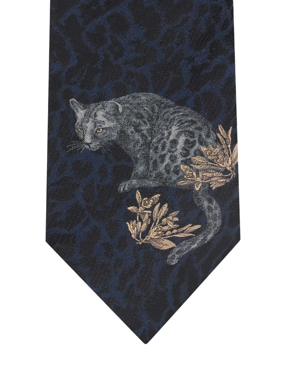 ETRO jacquard animal motif tie - Blauw