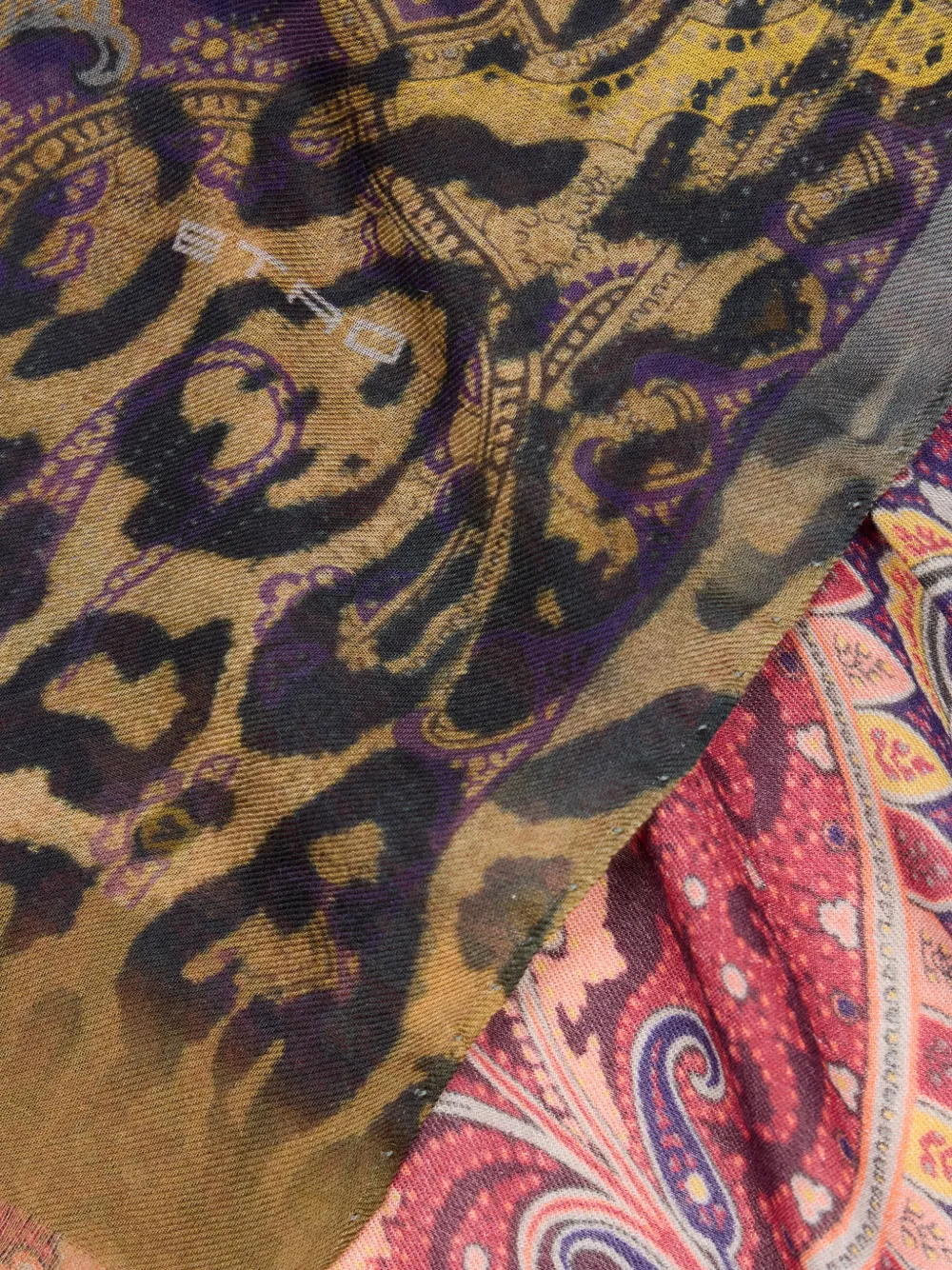 ETRO Sjaal met dierenpatroon - Bruin