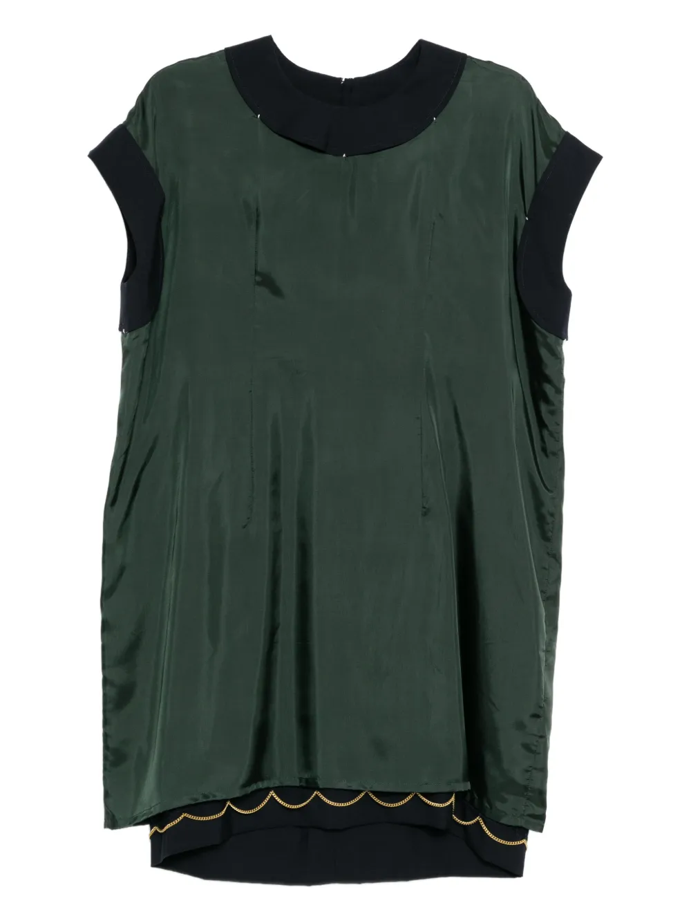 Kolor Abito con colletto a contrasto - Verde