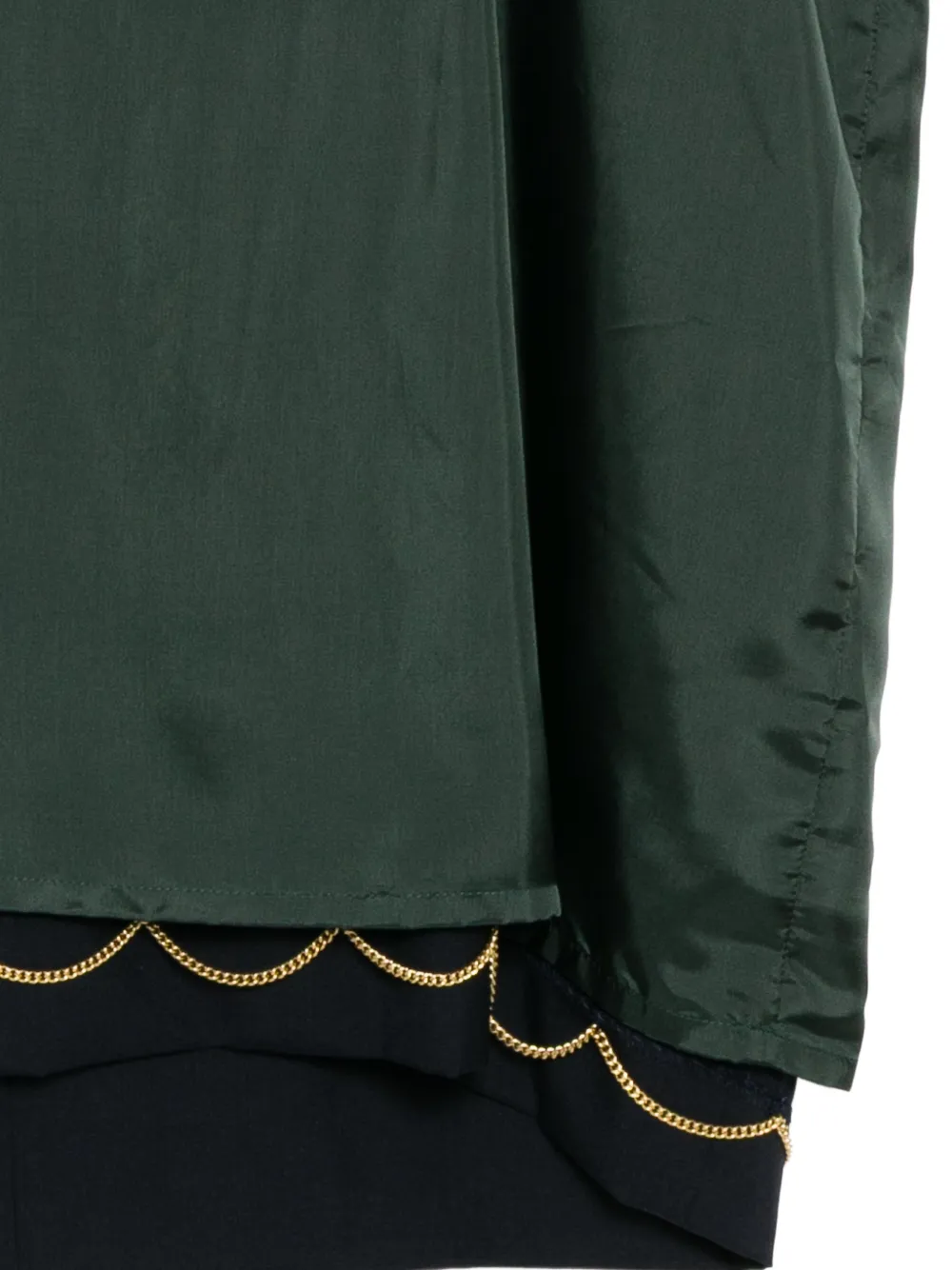 Contrast-Collar Dress