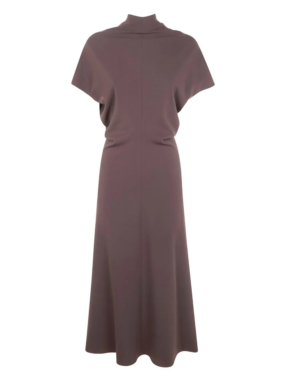 DRHOPE high-neck midi dress - Brown