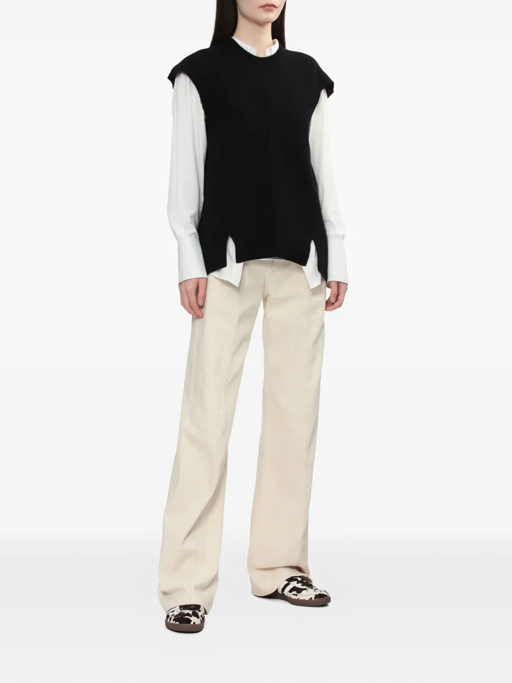  Helmut Lang Wide-leg Jeans - Neutrals 