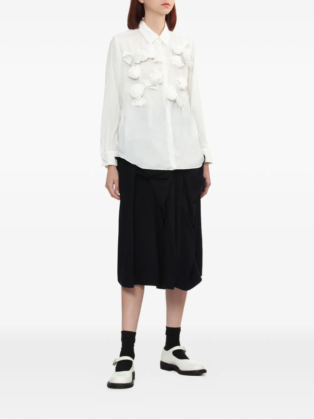 Comme Des Gar&ccedil;ons Comme Des Gar&ccedil;ons knot skirt - Zwart