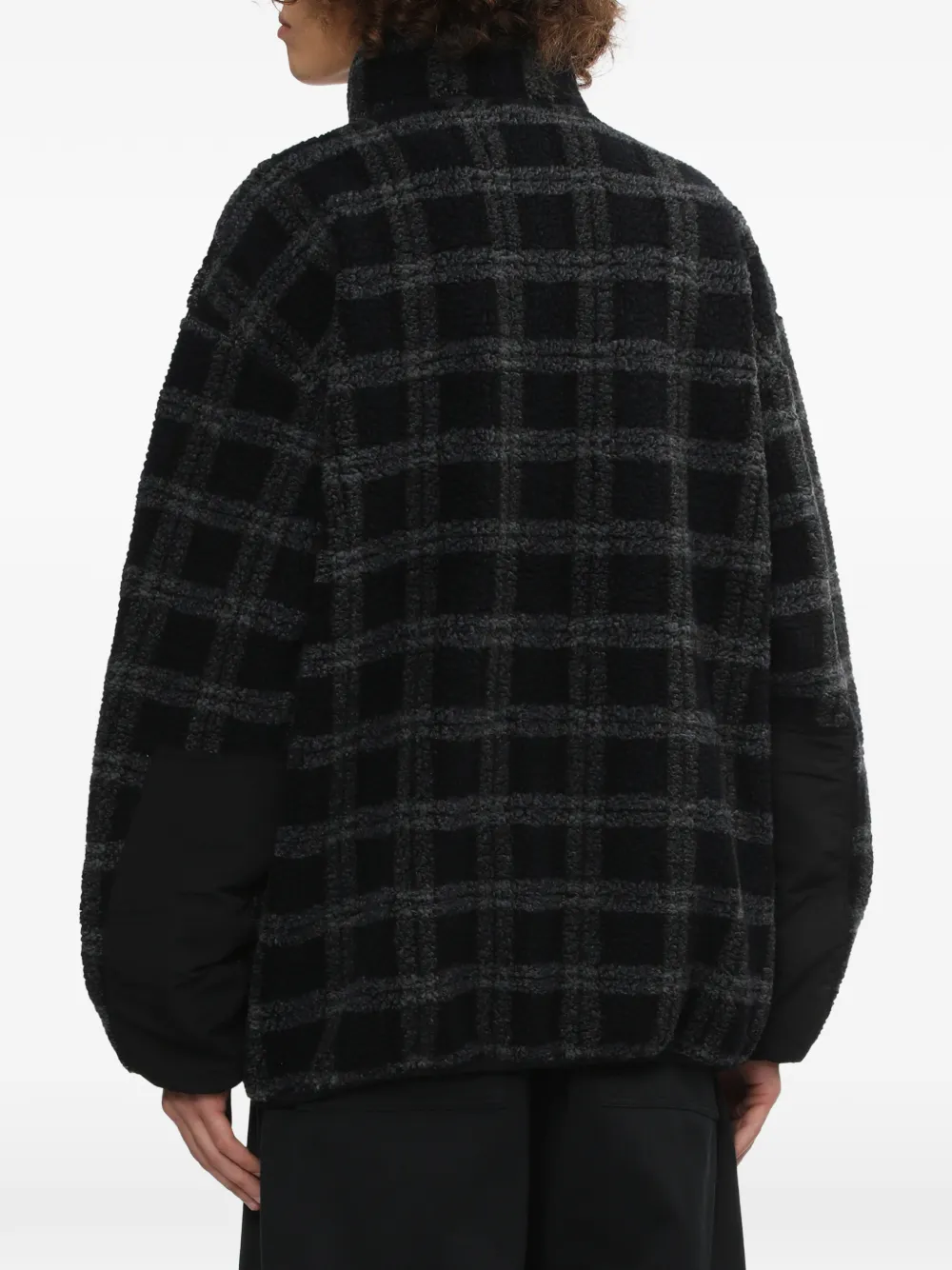 Comme des Garçons Homme Geruit shirtjack met rits Zwart
