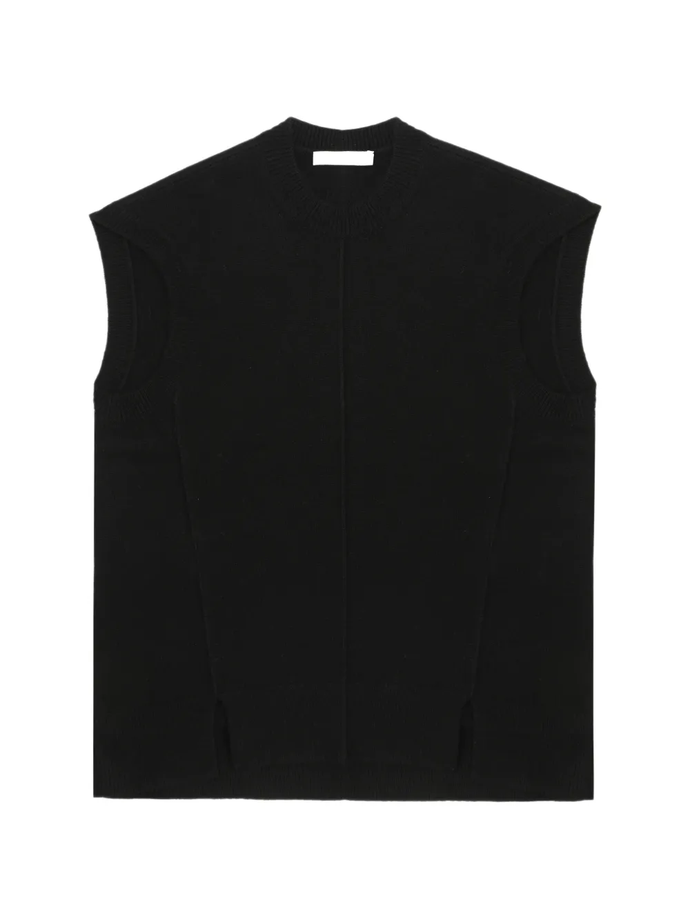 Helmut Lang split wool vest - Nero