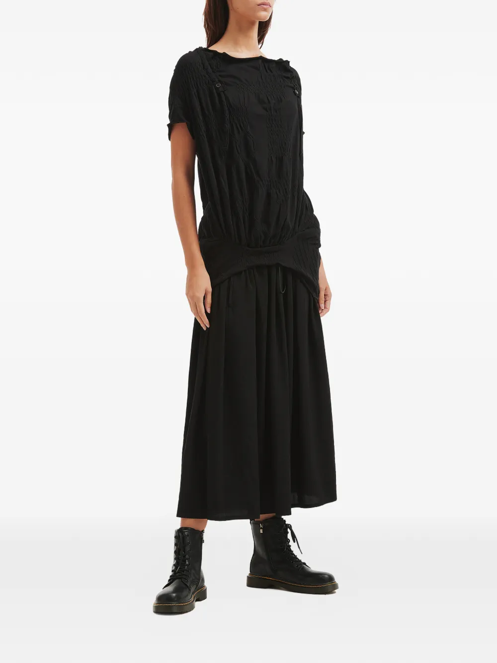 Y's textured T-shirt - Zwart