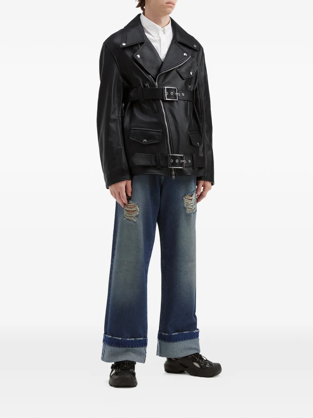 Simone Rocha distressed jeans - Blauw