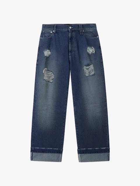 Simone Rocha jeans con efecto envejecido