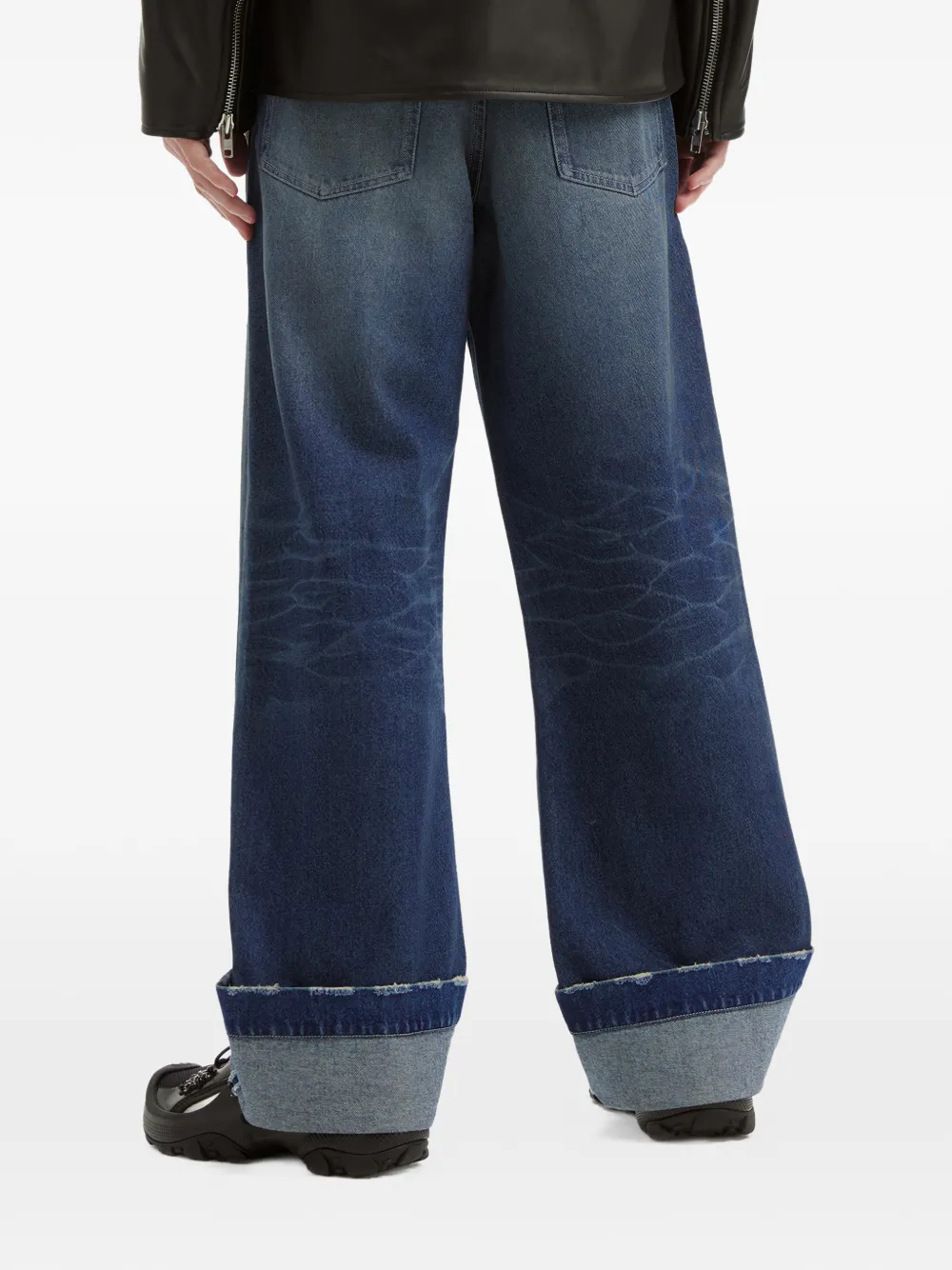 Simone Rocha Gerafelde jeans Blauw