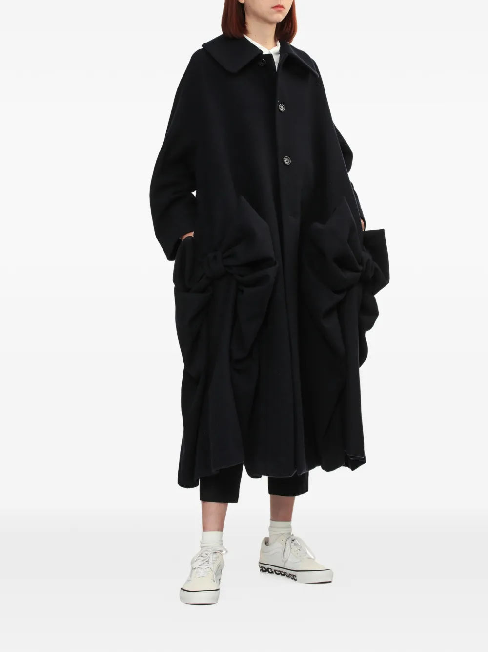 Comme Des Gar&ccedil;ons Comme Des Gar&ccedil;ons bow pleated skirt - Zwart