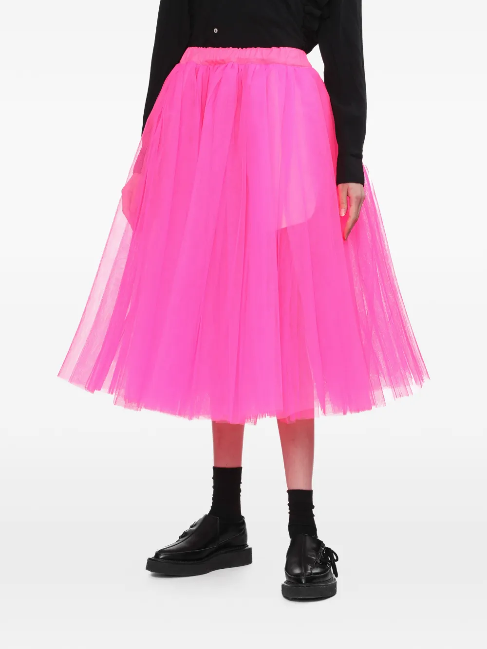  Black Comme Des Garçons Tulle Skirt - Pink 