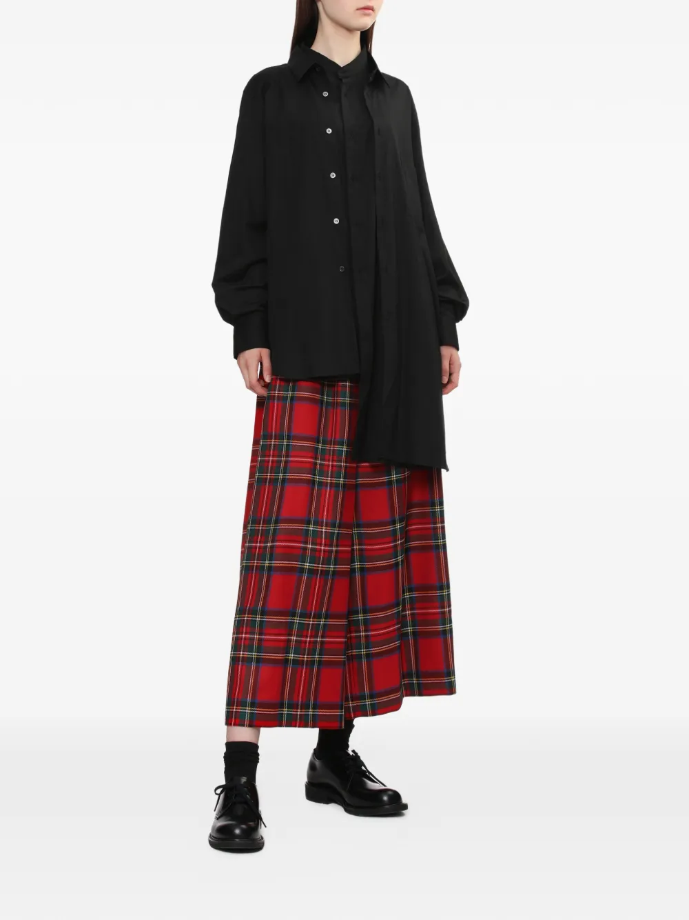 Comme Des Gar&ccedil;ons tartan trousers - Rood