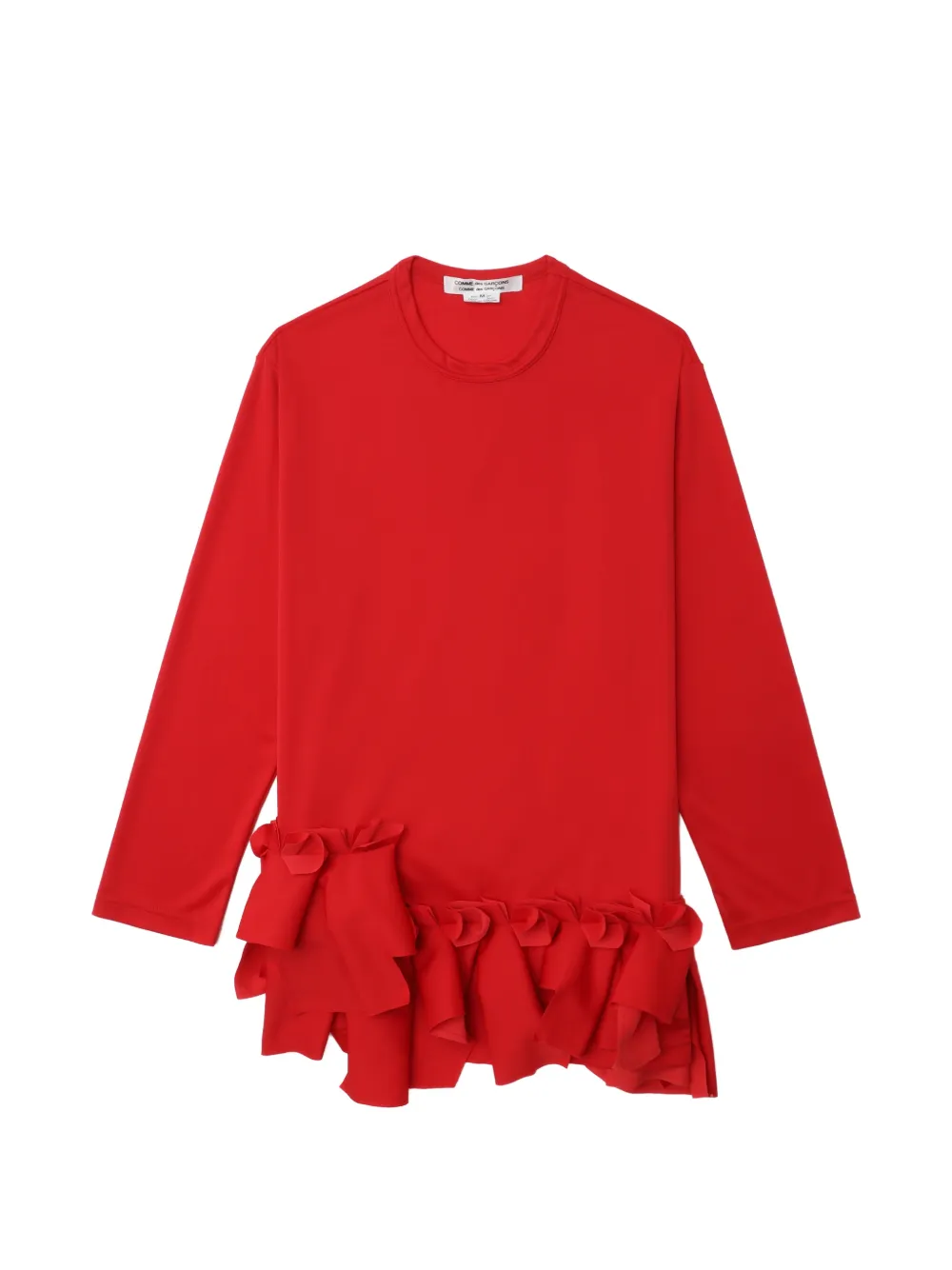 Comme Des Garçons Comme Des Garçons ruffled long-sleeve top - Rosso