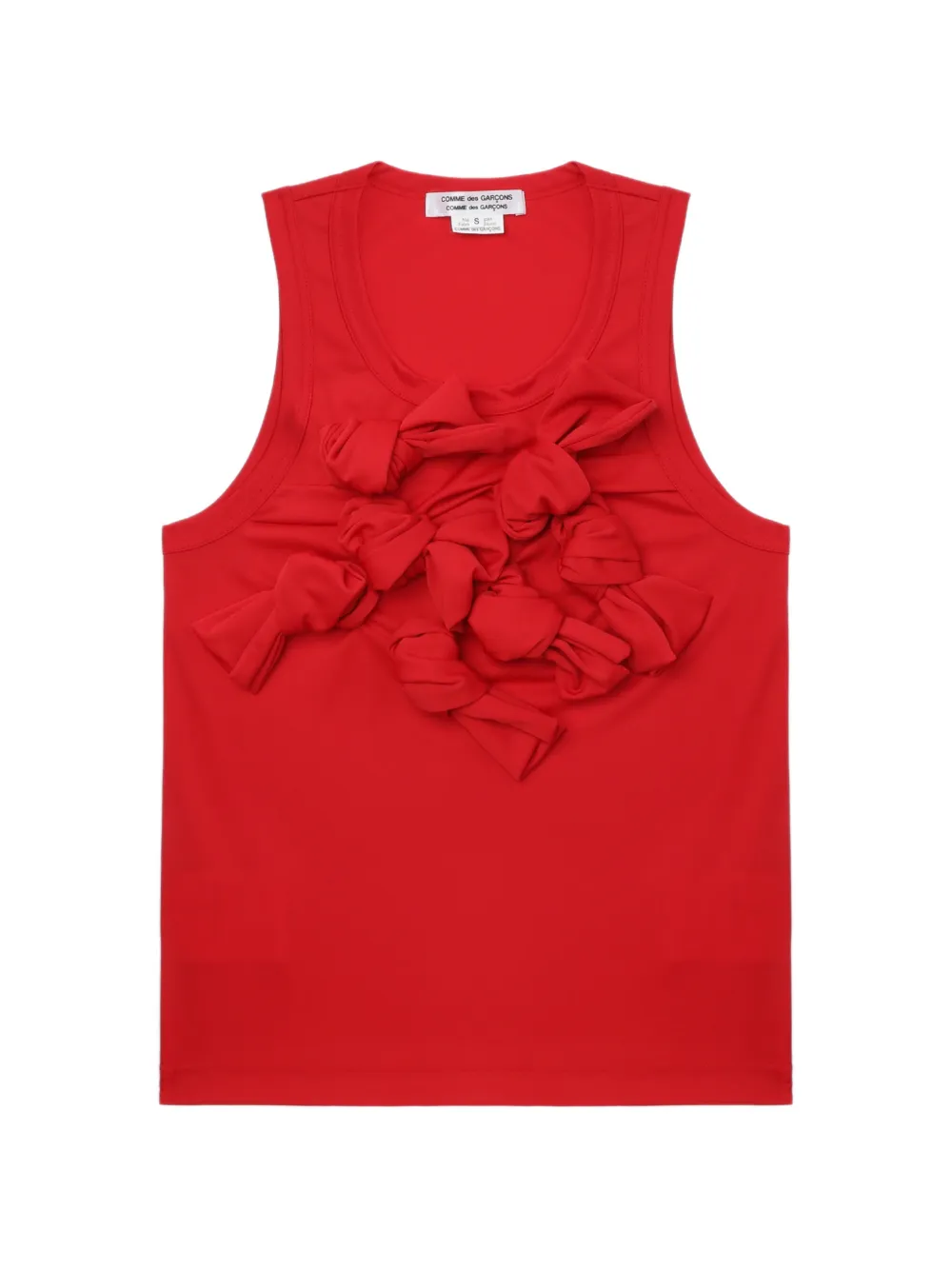 Comme Des Garçons Comme Des Garçons bow-embellished top - Rosso