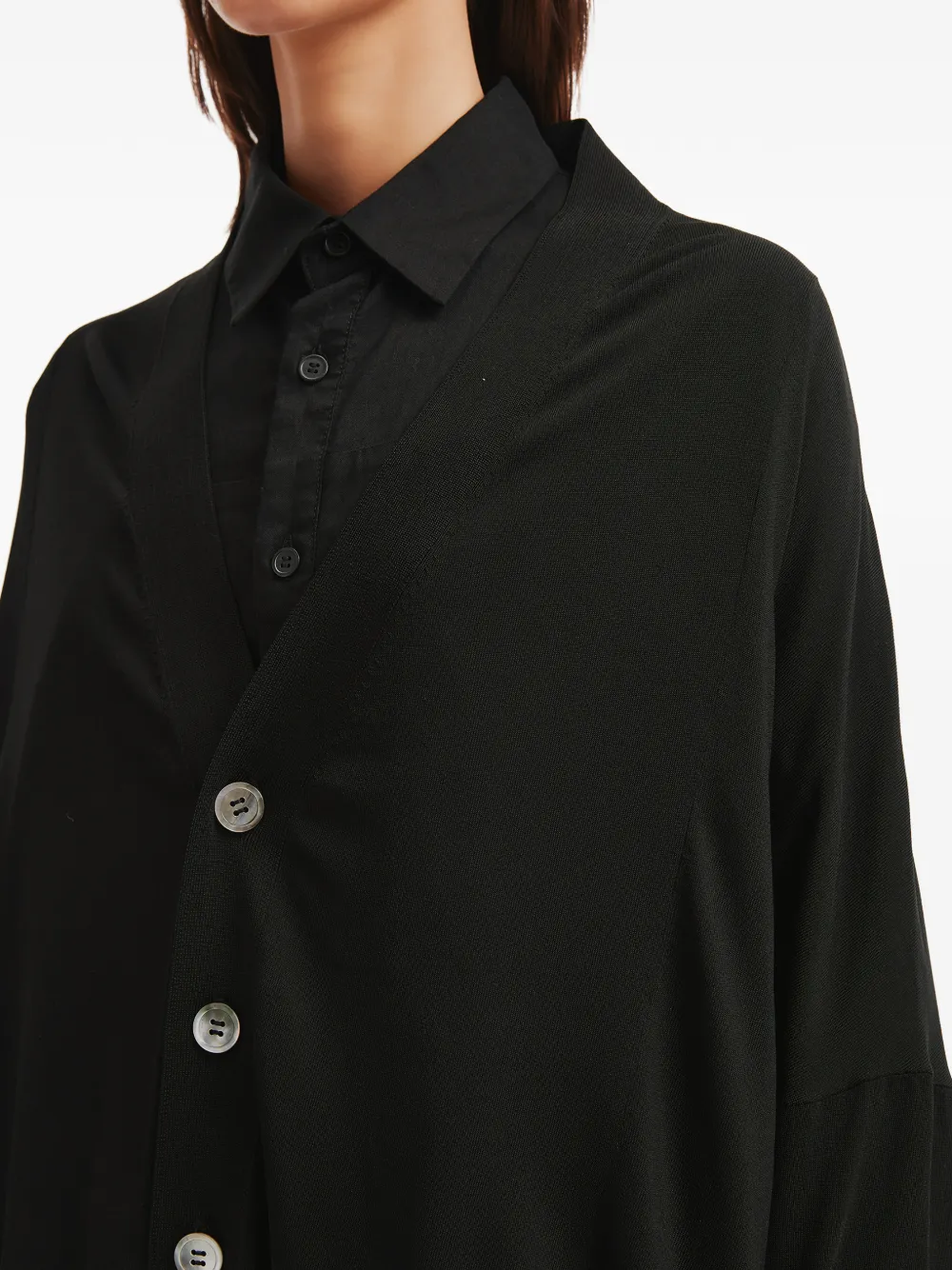 Buttoned Oversized Cardigan