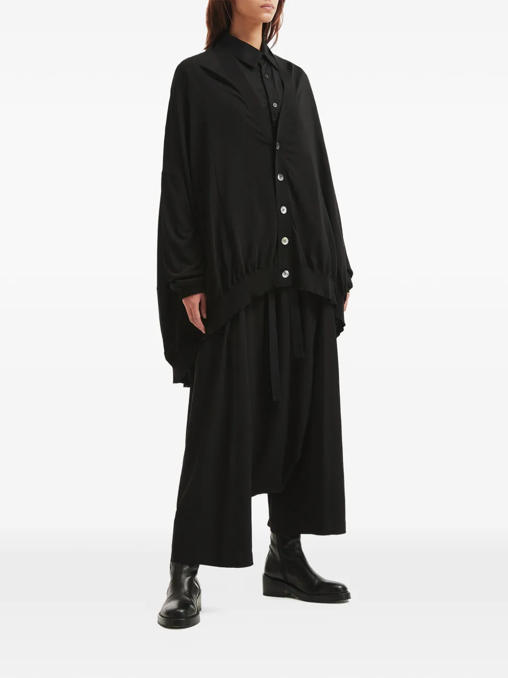 Buttoned Oversized Cardigan