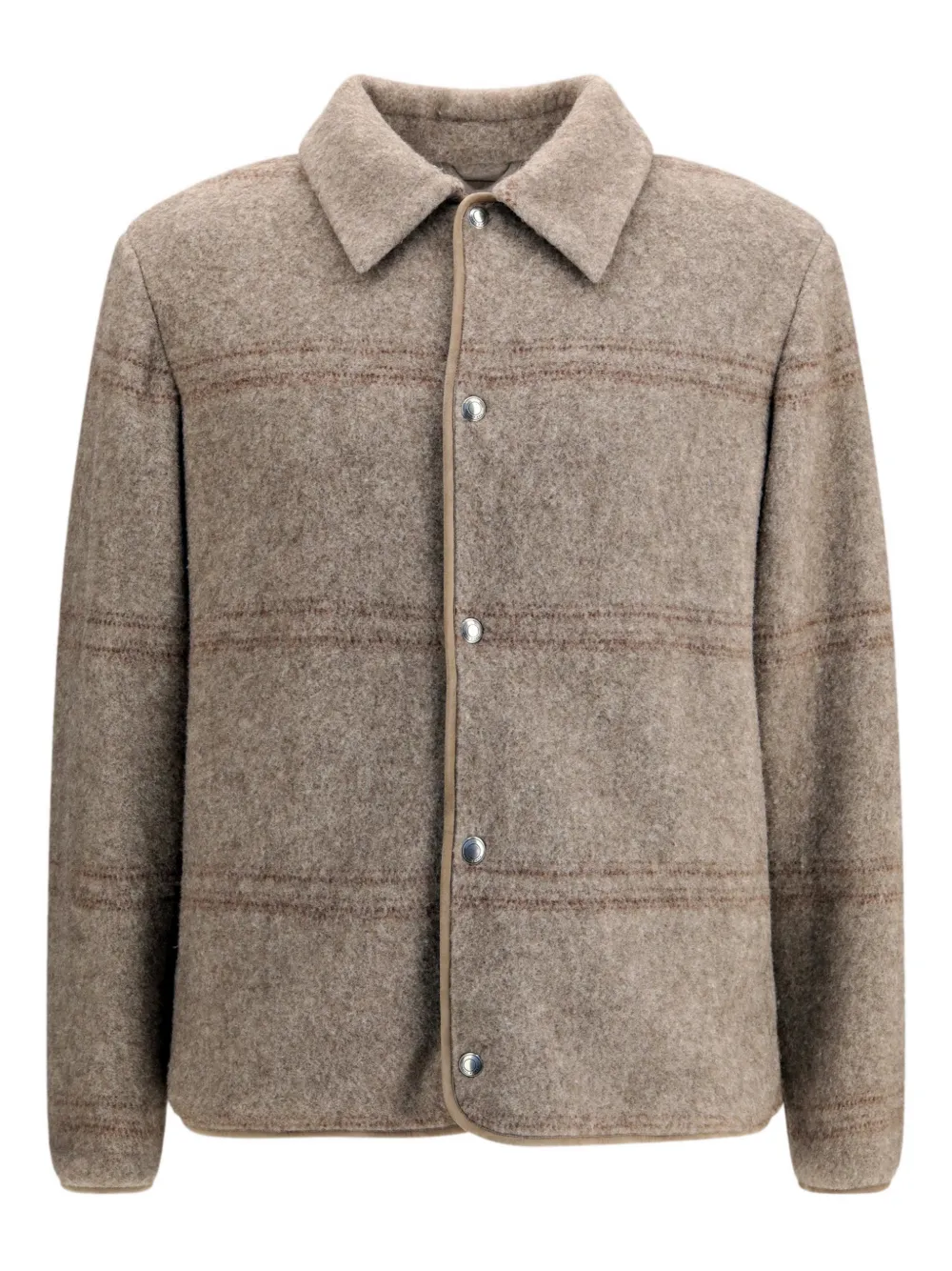 Loro Piana snap-button classic-collar jacket Beige