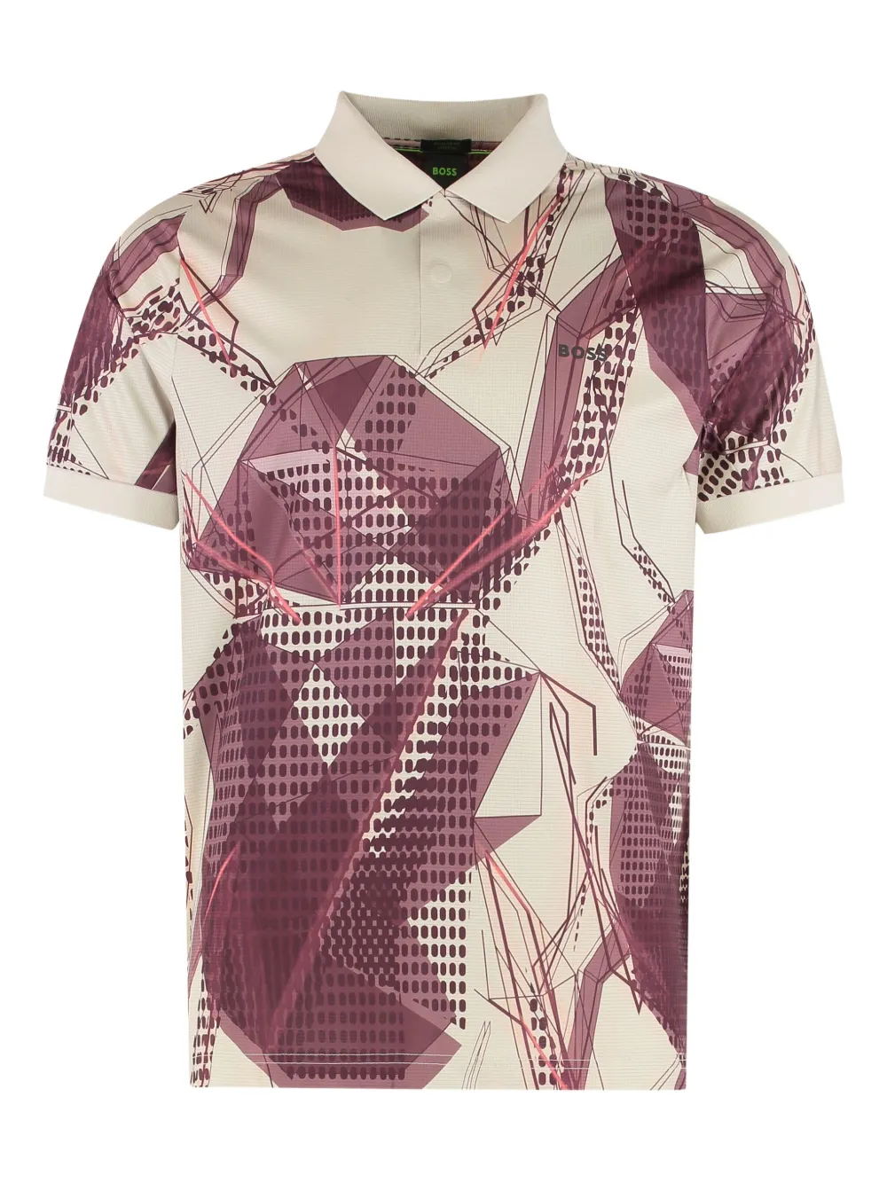 BOSS printed short-sleeve polo shirt | Neutrals | Image 1