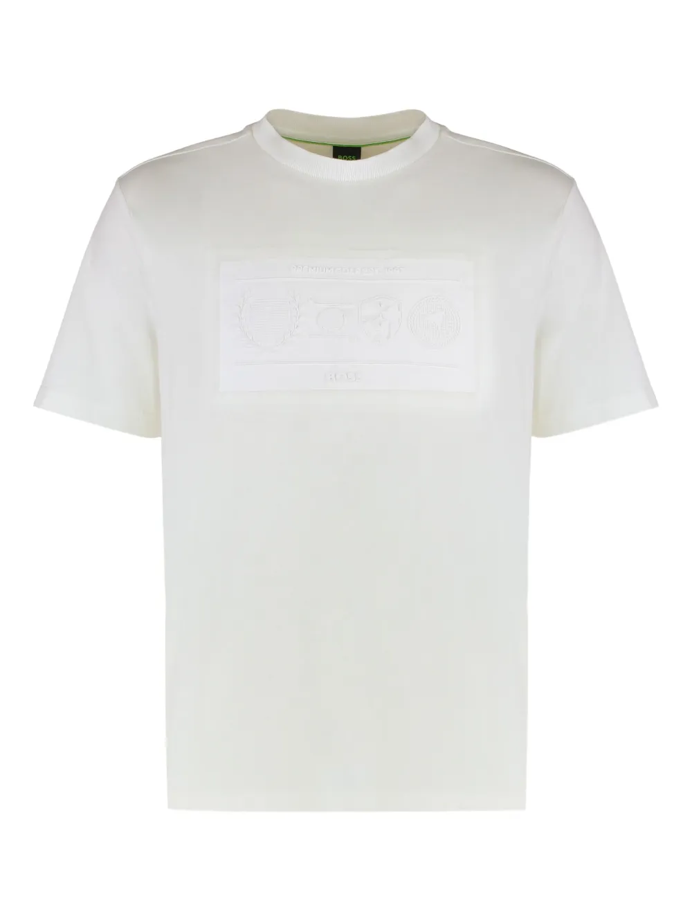 BOSS playera de algodón con estampado gráfico | blanco | Image 1
