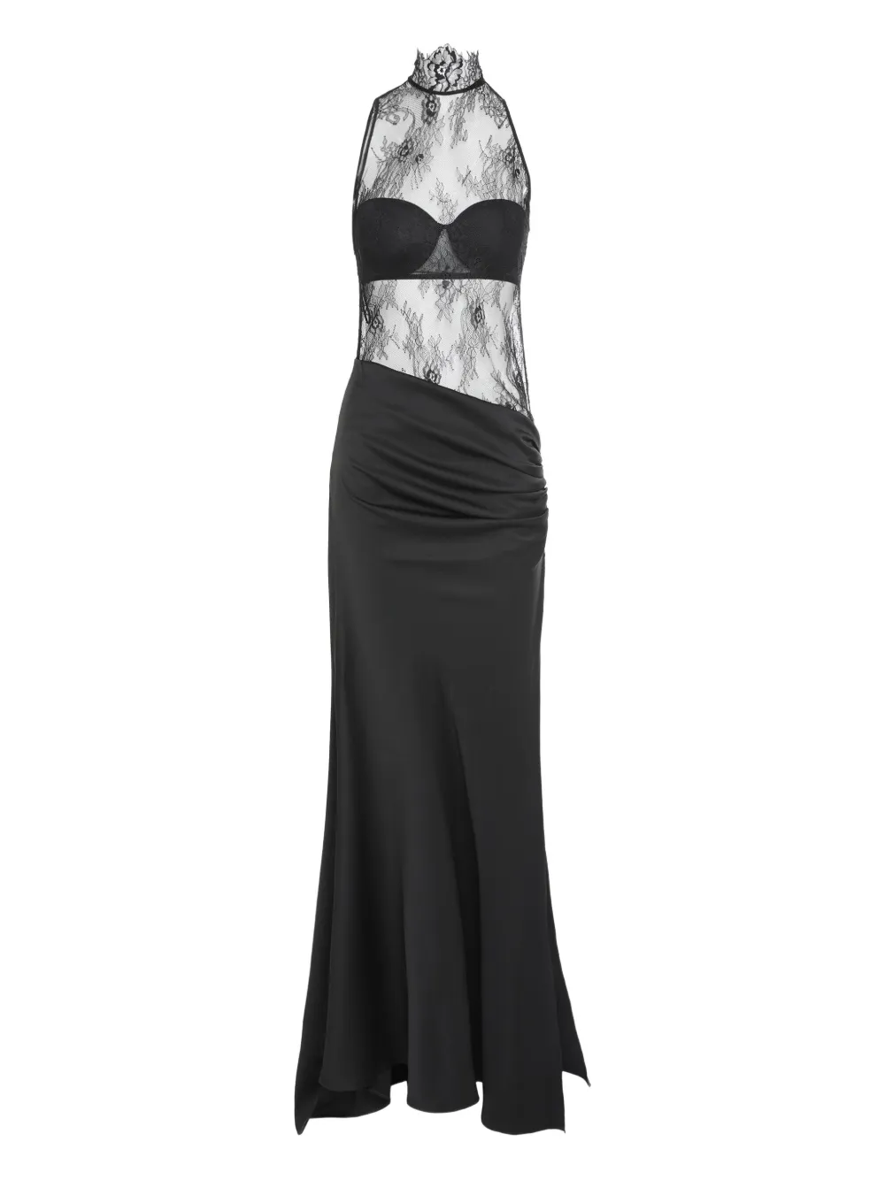 Les Filles D'eva Sleeveless Lace Maxi Dress In Black