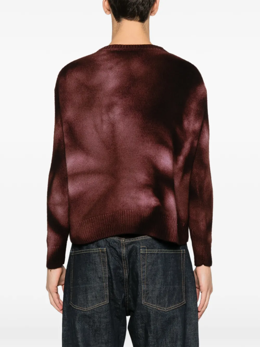 Pre-owned A.n.g.e.l.o. Vintage Upcycling Tie-dye Sweater In Brown