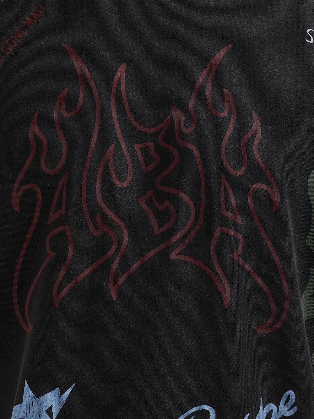 A BATHING APE World Gone Mad graphic-print T-shirt Zwart